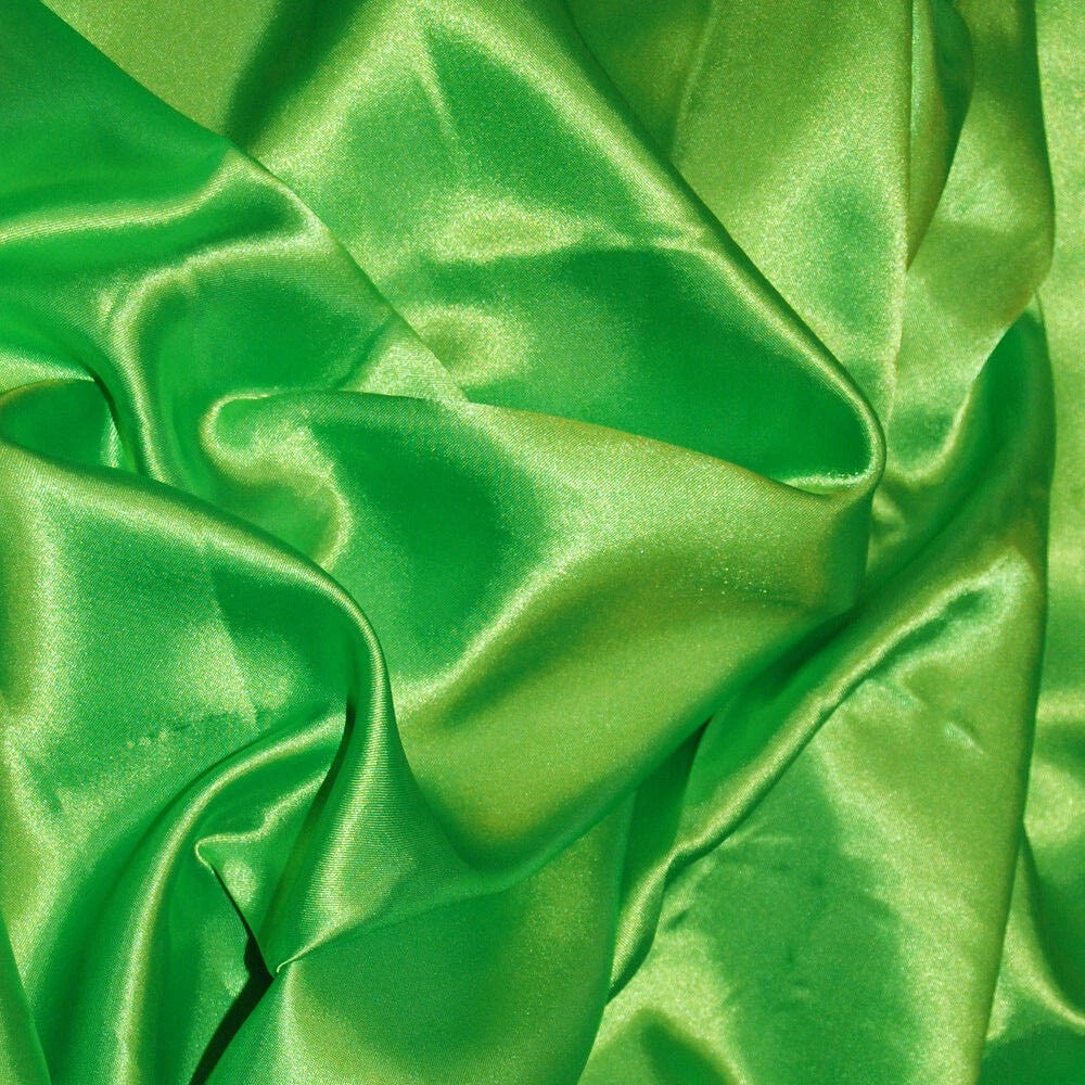 Luxury Poly Silk Satin Fabric | 58" (147cm) Wide Smooth Shiny Plain Material for Dressmaking, Crafts & Weddings – Sold by the Metre
