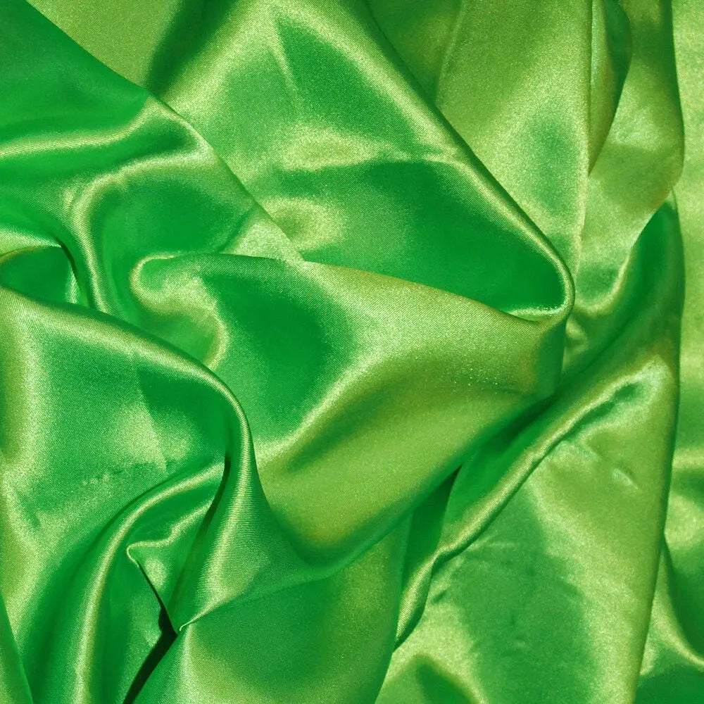 Poly Silk Satin Fabric – Luxury Plain 58" (147cm) Wide Shiny Dressmaking & Wedding Fabric by the Metre