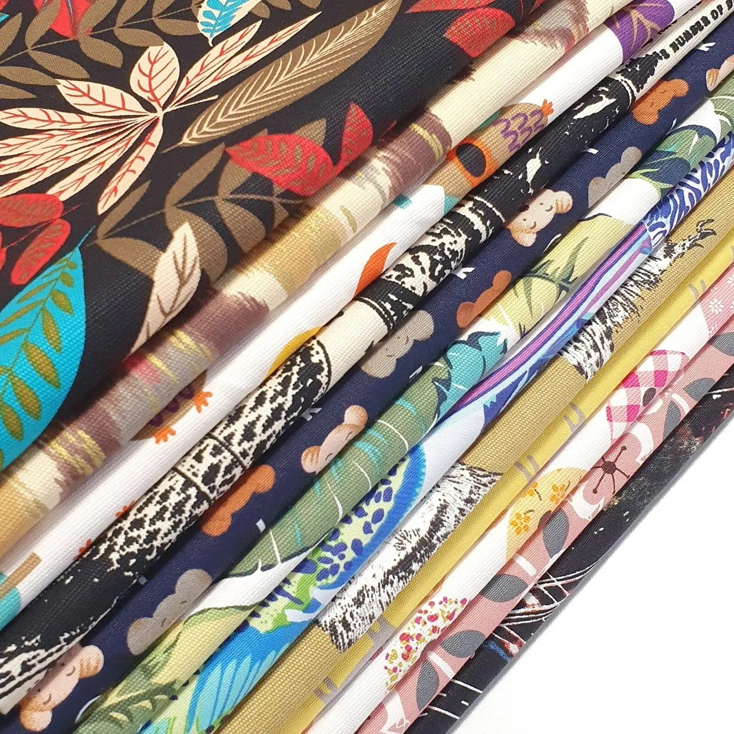 100% Cotton Printed Canvas Fabric | 58" (147cm) Wide Durable Craft, Bag Making & Home Décor Material – Sold by the Metre