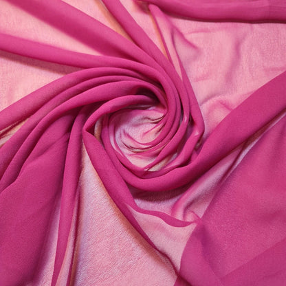 Chiffon Sheer Plain Soft Polyester Fabric – 44" Wide for Wedding, Dress & Craft – 30m Bolt/Roll  Plum (S)
