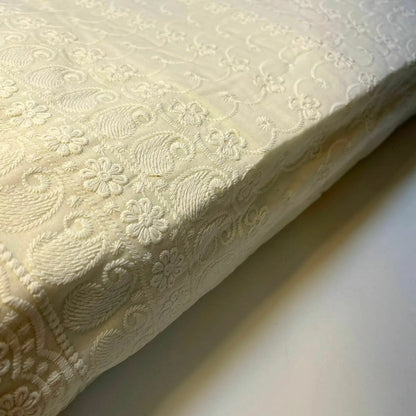 100% Cotton Lawn Broderie Anglaise Schiffli Embroidery Fabric | 44" (112cm) Wide Soft Dressmaking & Craft Material – Sold by the Meter