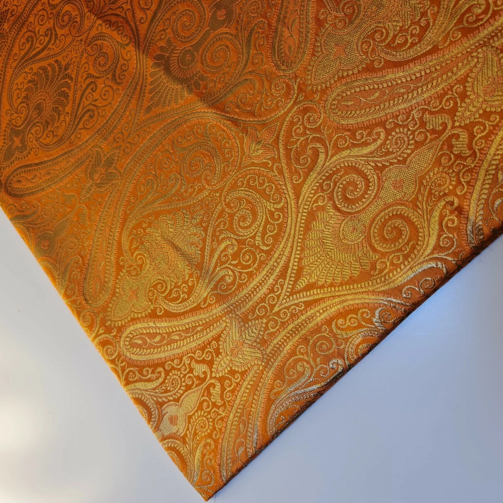 Ornamental Paisley Indian Banarasi Brocade Fabric | 44" (112cm) Wide Luxurious Decorative Jacquard Material – Sold by the Metre