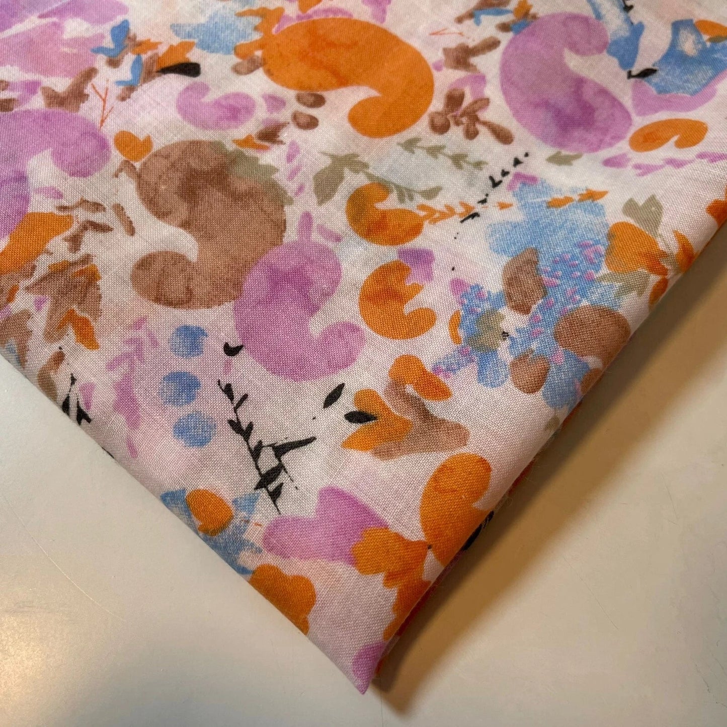 100% Cotton Vintage Floral Japanese Print Fabric | 58" (147cm) Wide Soft Dressmaking, Sarong & Draping Material – Sold by the Metre