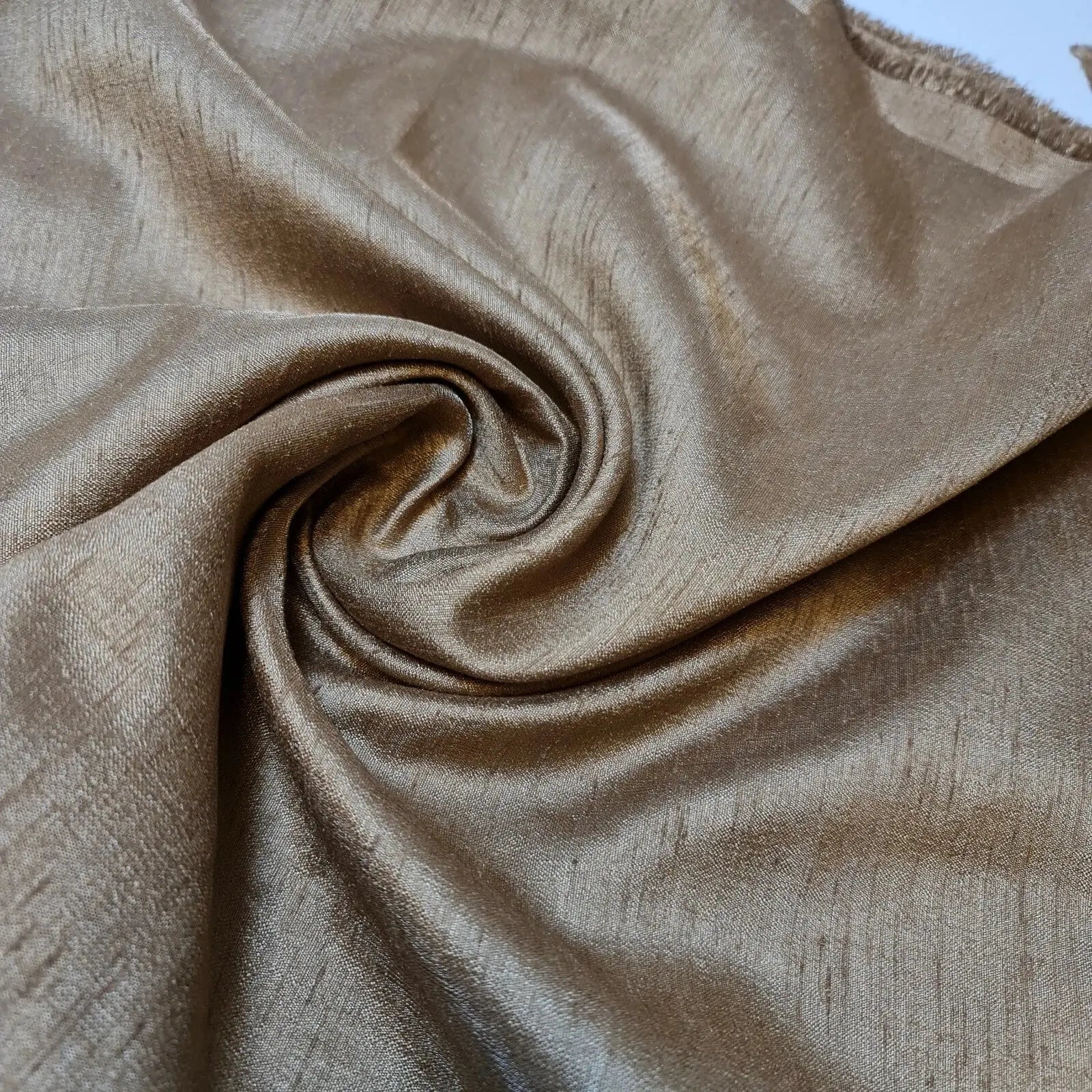Plain Poly Faux Dupion Silk Fabric | 44" (112cm) Wide Shiny Dress, Craft & Patchwork Material – 25 Metre Bolt