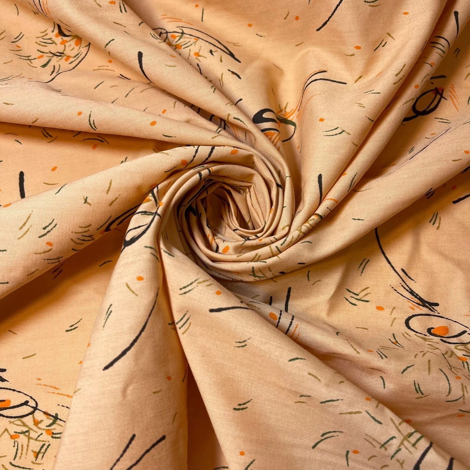 100% Cotton Vintage Floral Fabric | 44