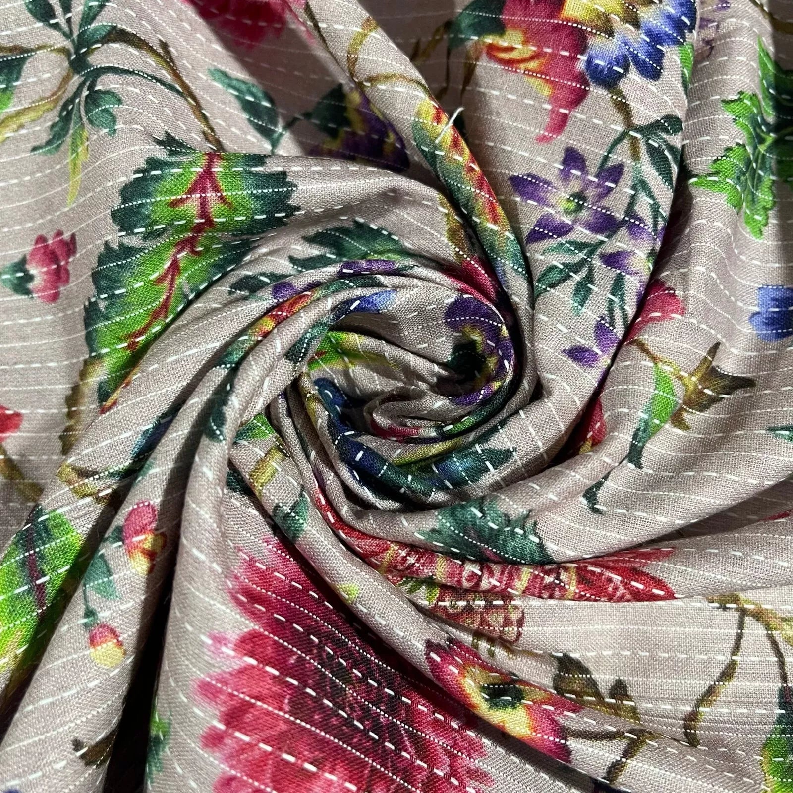 Kantha Batik Cotton Fabric | 44