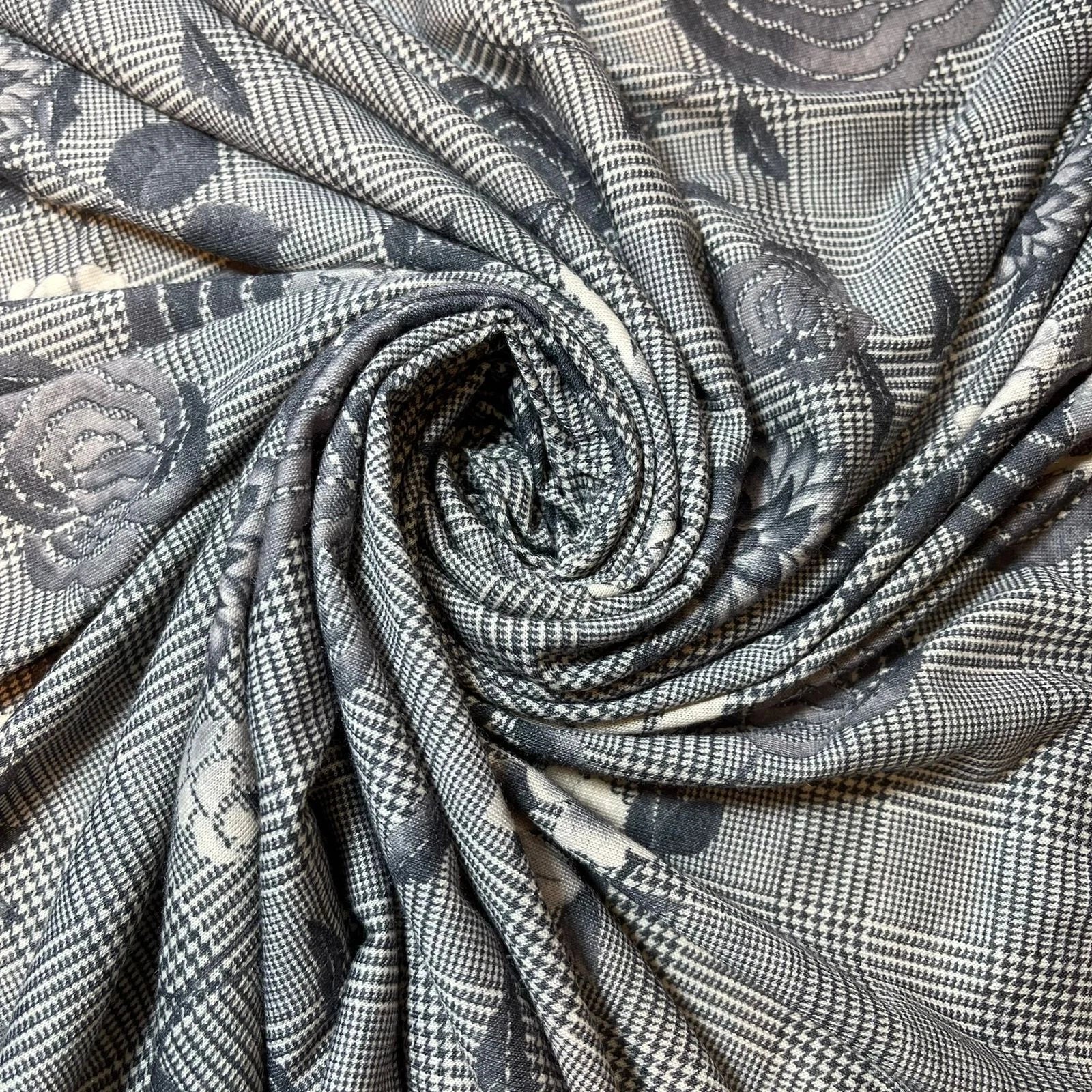 Cotton & Viscose Jersey Stretch Knit Fabric | Plain Solid & Printed Variants, 58