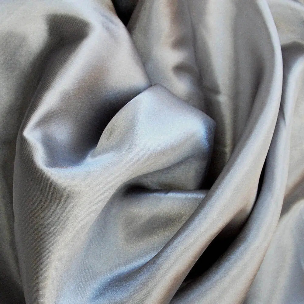 Poly Silk Satin Fabric – Luxury Plain 58" (147cm) Wide Shiny Dressmaking & Wedding Fabric by the Metre