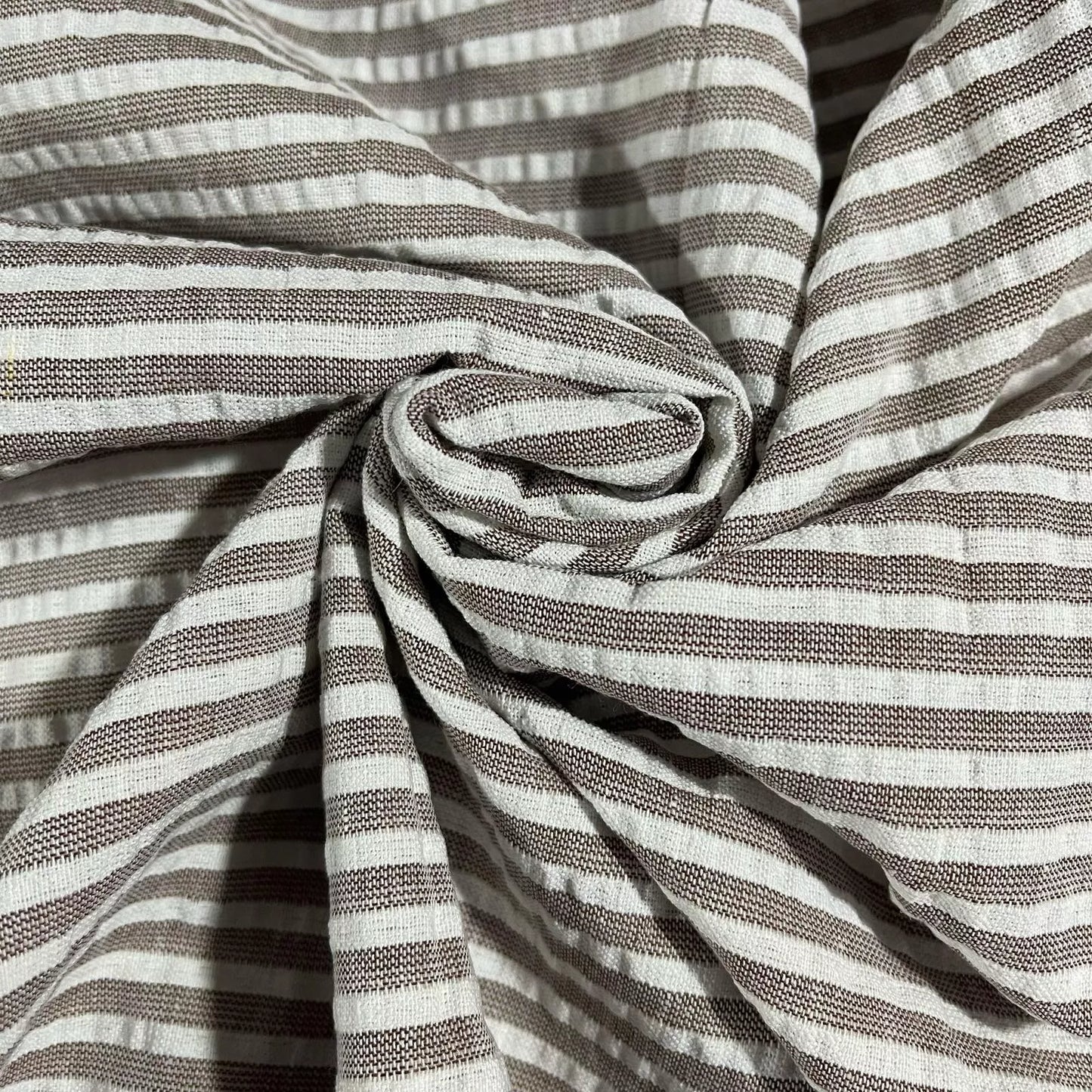 100% Cotton Seersucker Crush Stripe Fabric | 44" (112cm) Wide Costume, Dress & Craft Material – Sold by the Meter