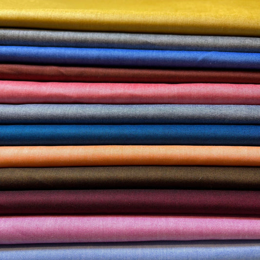 Premium 100% Cotton Chambray Fabric | 58" (147cm) Wide Dressmaking, Quilting & Craft Fabric – Sold by the Metre