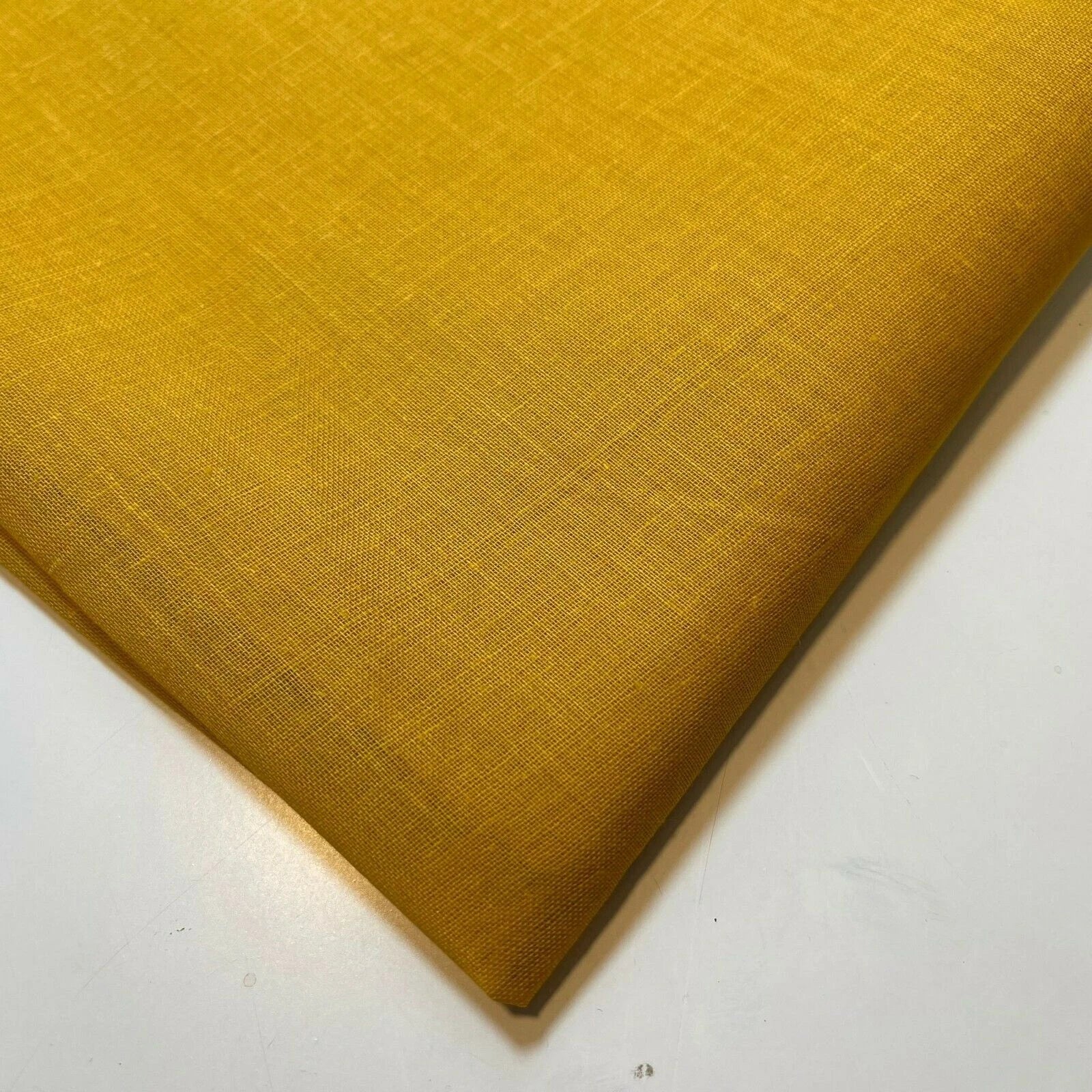 100% Cotton Muslin Fabric – Sheer Gauze Plain Weave for Dress Lining, Crafts & Cheesecloth  Light Mustard