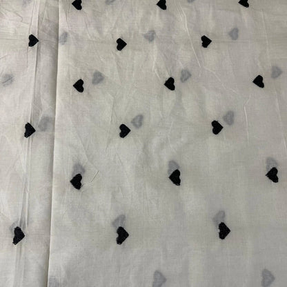 Raw Cotton Floral Embroidery Fabric with Golden Zari | 44" (112cm) Wide Dyeable Dress & Craft Material – Sold by the Meter