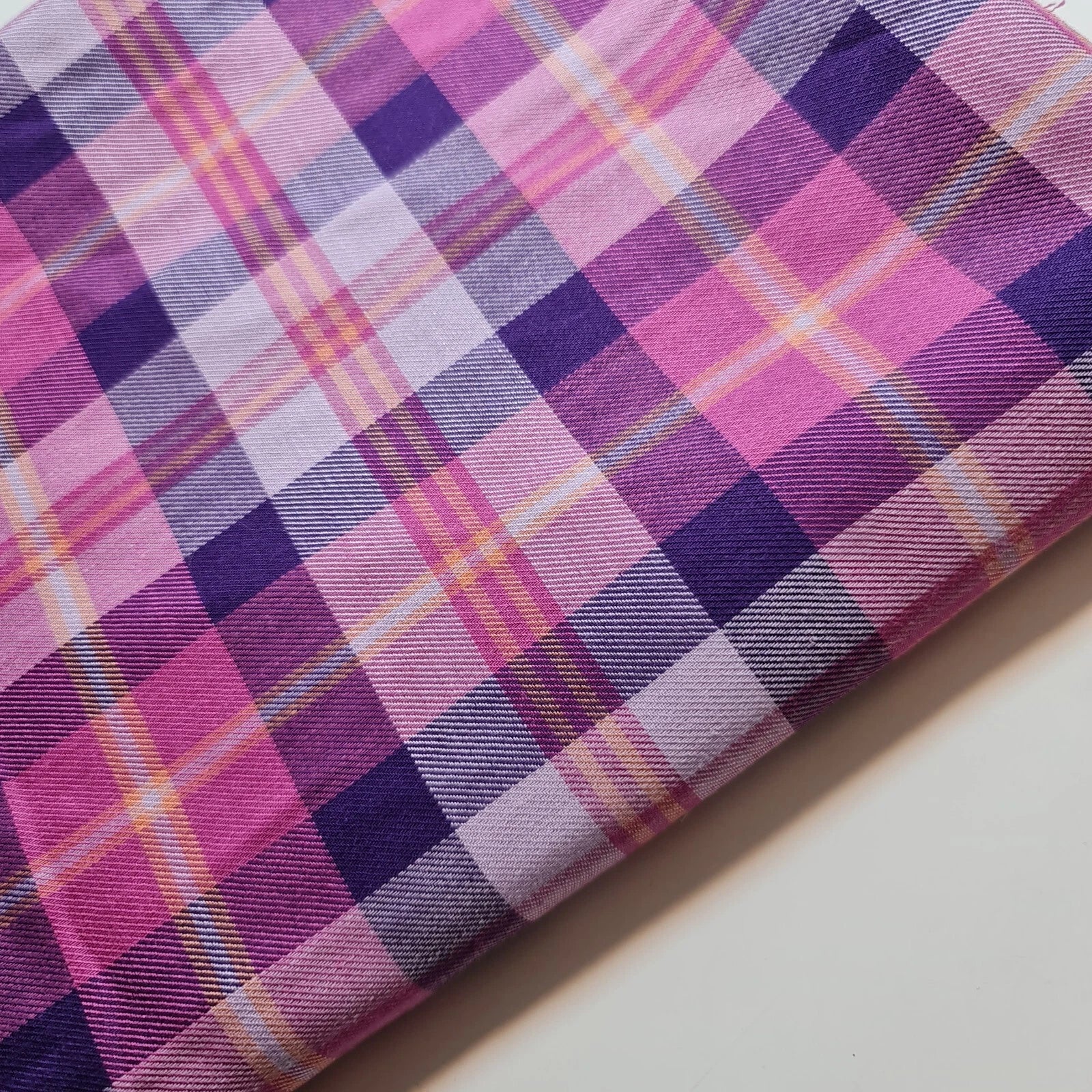 100% Cotton Tartan & Check Plaid Fabric | 58