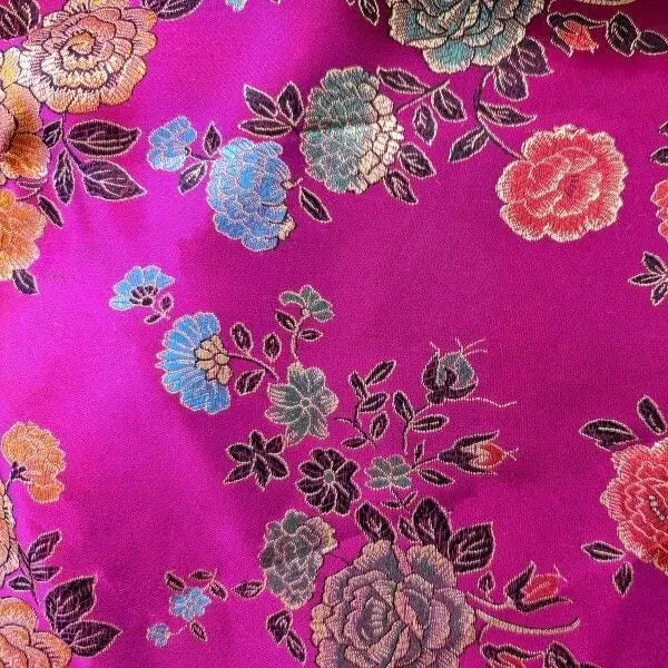 Traditional Chinese Embroidered Brocade Fabric | 36