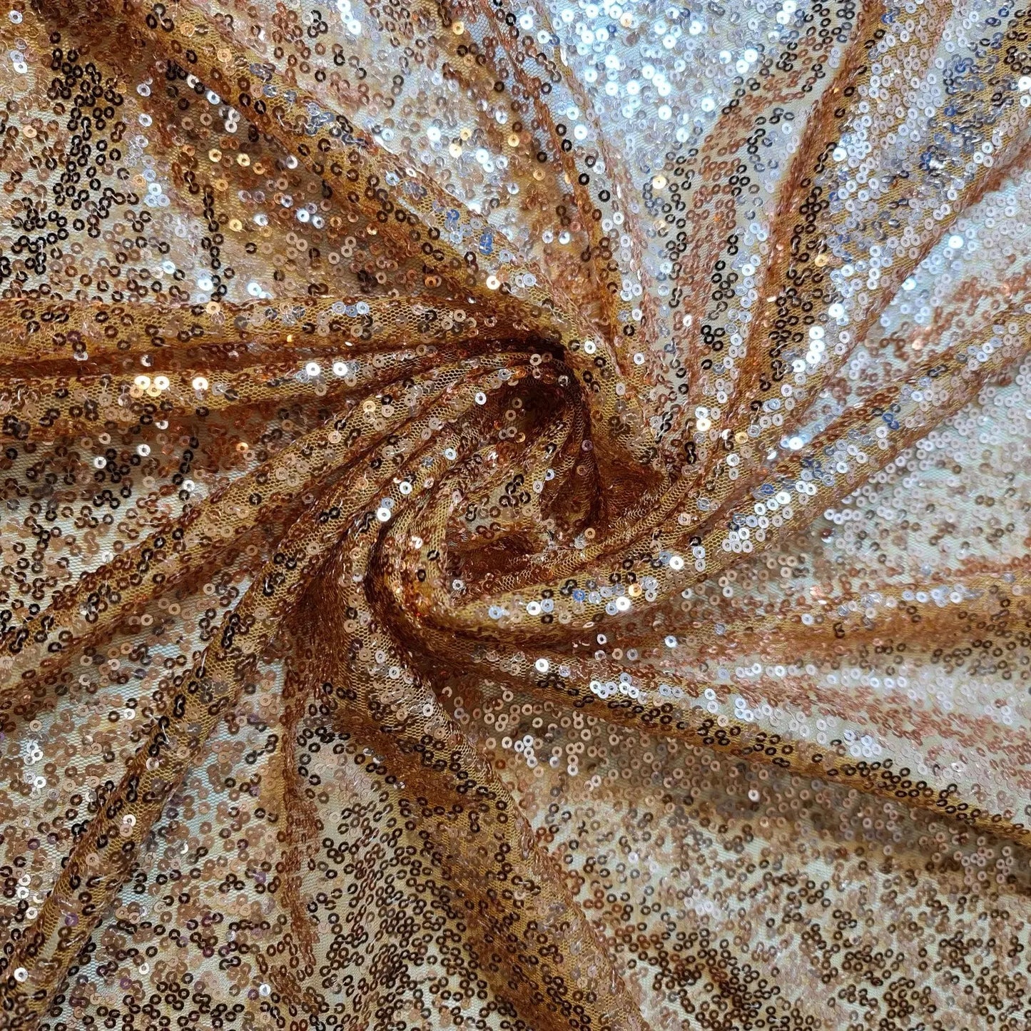 Sequin Fabric | Sparkly Shiny Bling Dress, Craft & Table Drape Material – 58" (147cm) Wide with 50" Embroidered Sequins – Sold by the Metre
