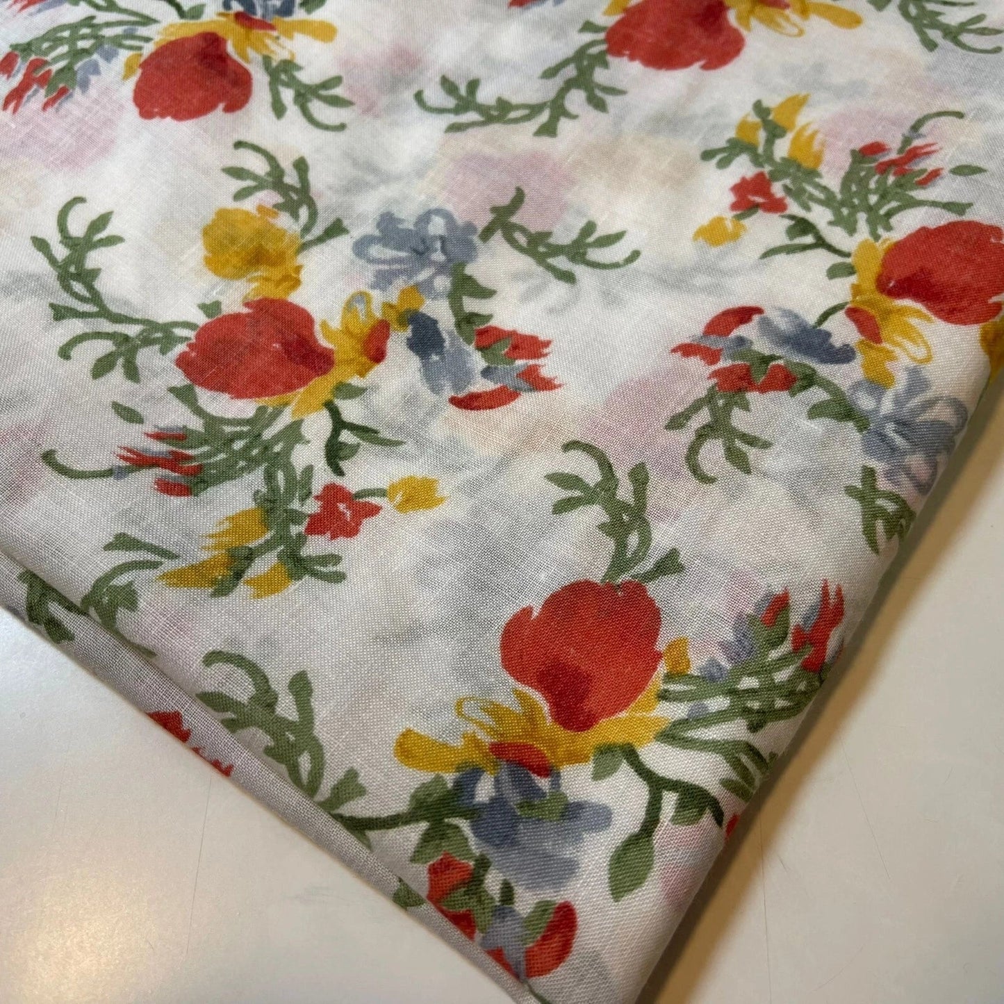 100% Cotton Vintage Floral Japanese Print Fabric | 58" (147cm) Wide Soft Dressmaking, Sarong & Draping Material – Sold by the Metre