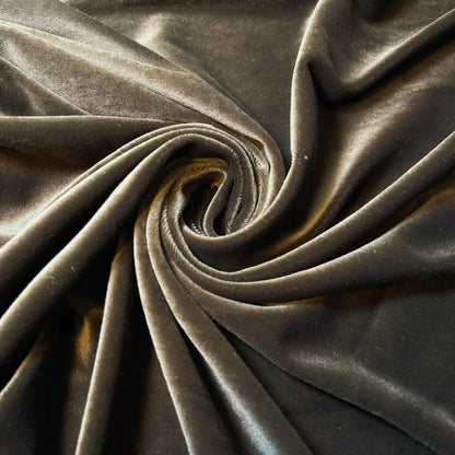 Plain Velvet Fabric – Soft Stretch Velour 147cm (58") Wide by the Metre