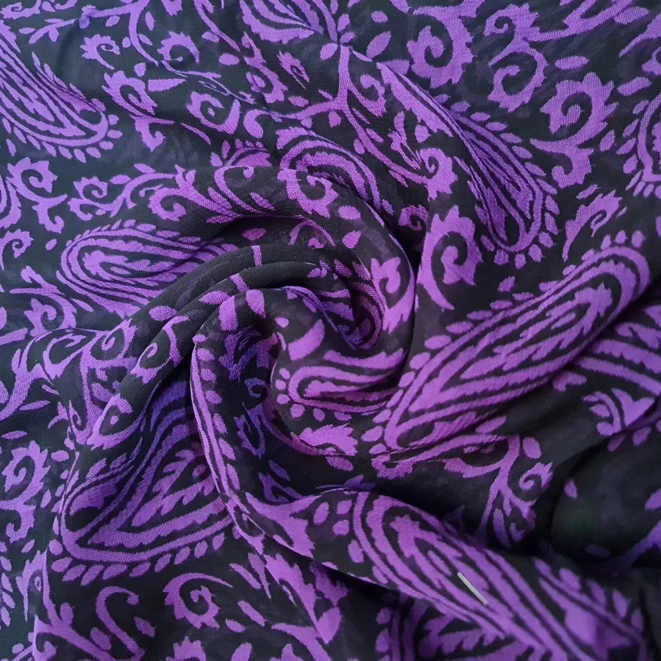 Floral Printed Polyester Georgette & Sheer Chiffon Fabric | 44
