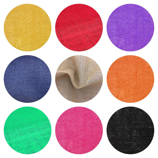Coloured Hessian Natural Fine Jute Fabric | 48" (122cm) Wide Sack Cloth, Art, Craft & Multi-Purpose Material – Sold by the Metre