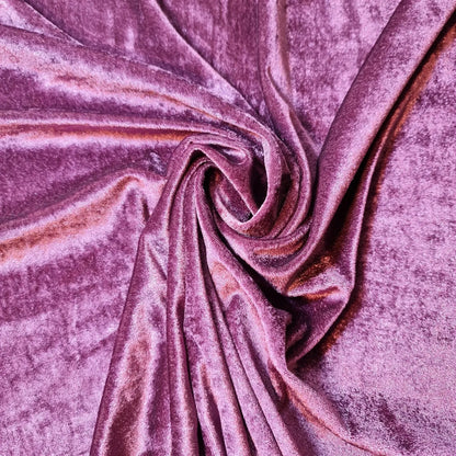 Plain Velvet Fabric – Soft Stretch Velour 147cm (58") Wide by the Metre
