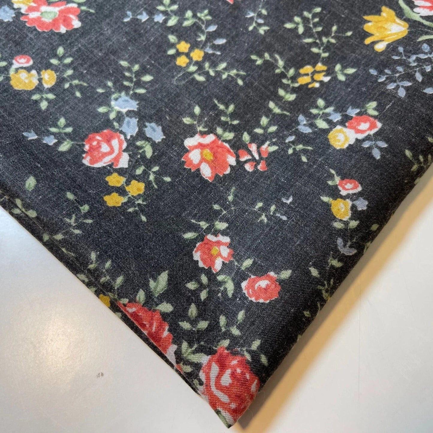 100% Cotton Vintage Floral Japanese Print Fabric | 58" (147cm) Wide Soft Dressmaking, Sarong & Draping Material – Sold by the Metre