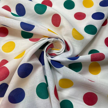 Polka Dot Polycotton Fabric – Pin Spot 112cm (44") Wide by the Metre