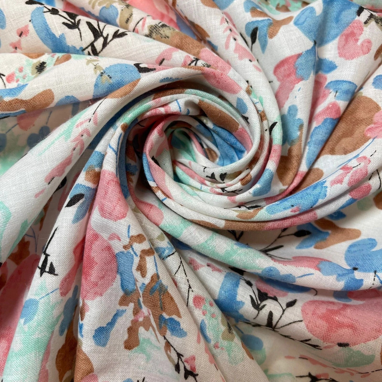 100% Cotton Vintage Floral Japanese Print Fabric | 58
