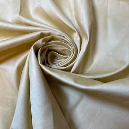 100% Cotton Sateen Fabric | 44" (112cm) Wide Soft Dressmaking, Curtain Lining & Craft Material – Sold by the Metre  Beige