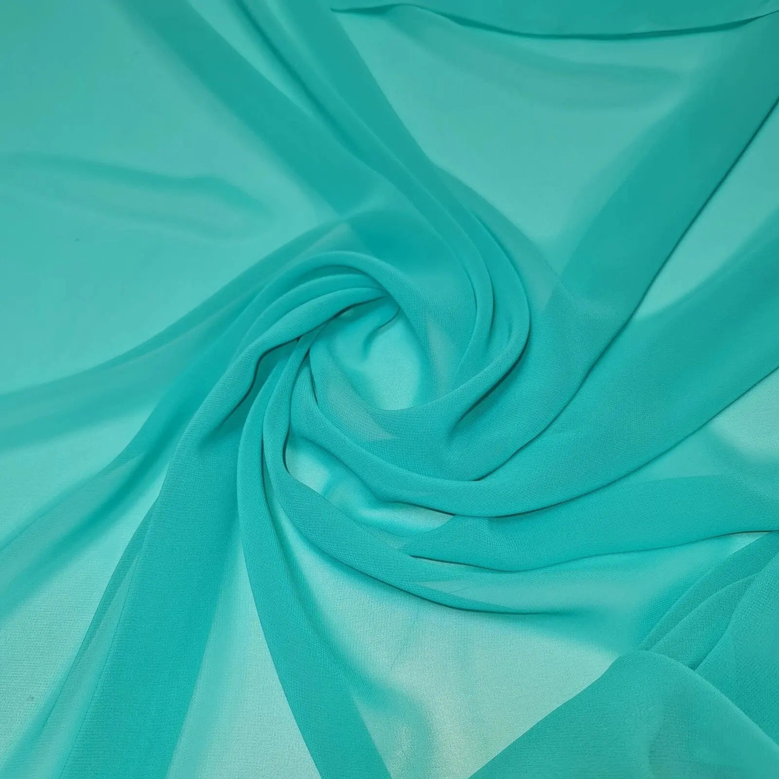Sheer Poly Crepe Chiffon Fabric | 44" (112cm) Wide Semi-Transparent Lightweight Dress, Draping & Craft Material – Sold by the Metre