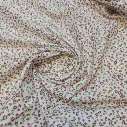100% Cotton Printed Fabric | Leopard, Ditsy, Vintage, Polka & Rose Floral Designs – 44" (112cm) Wide Soft Dressmaking & Craft Material – Sold by the Metre  Lilac Meadow Scatter