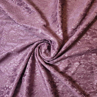 Floral Bridal Lace Fabric – 58" Wide Polyester Mesh & Elastane Blend Dress Material by the Meter
