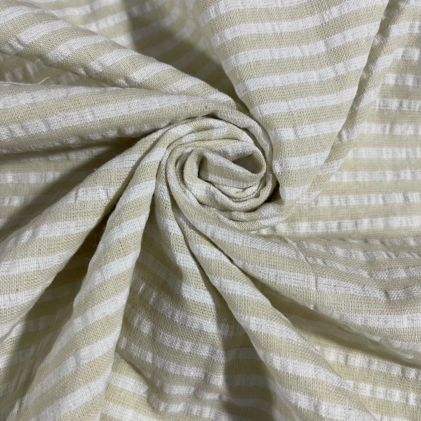 100% Cotton Seersucker Crush Stripe Fabric | 44" (112cm) Wide Costume, Dress & Craft Material – Sold by the Meter