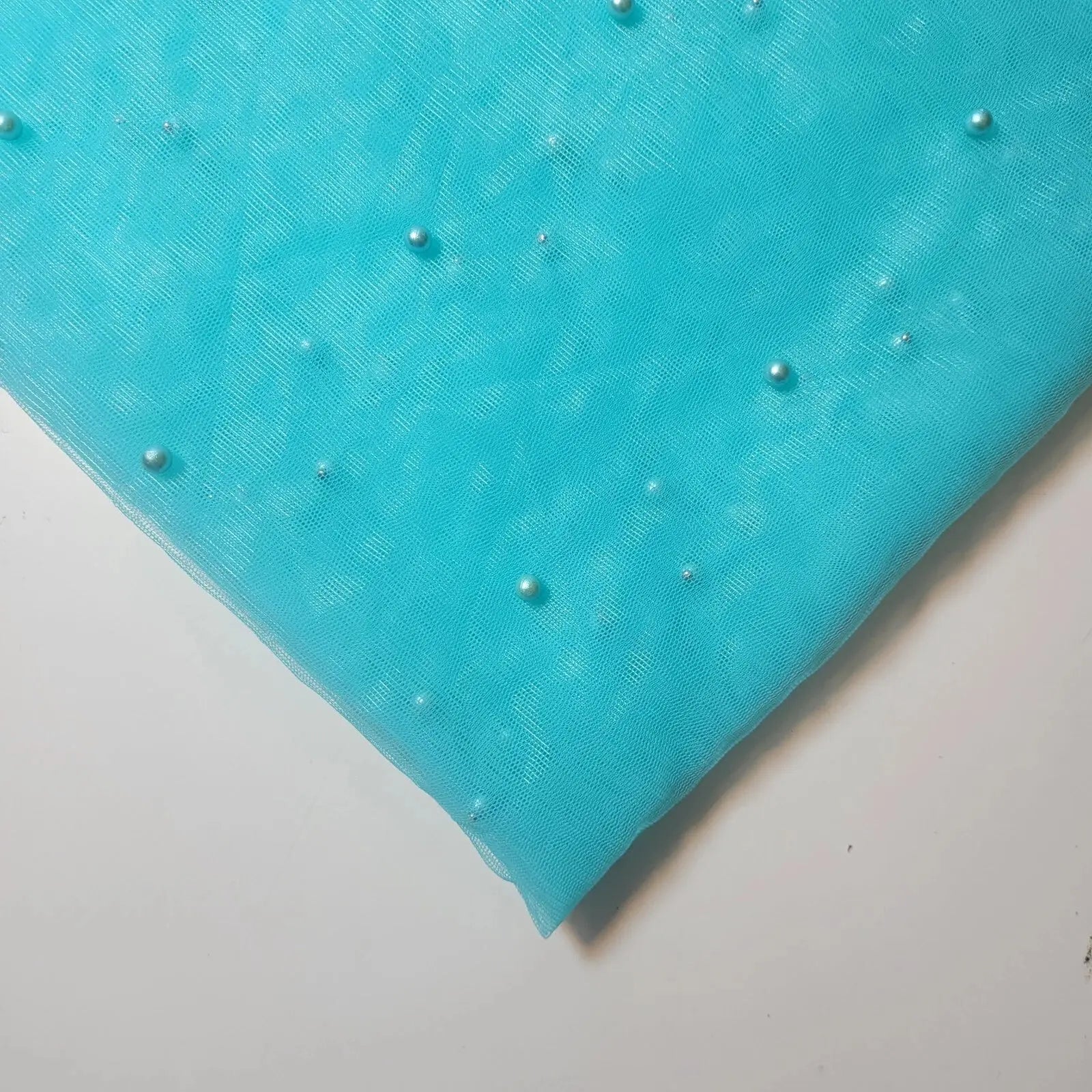 Tulle Beaded Pearl Lace Net Fabric | 58