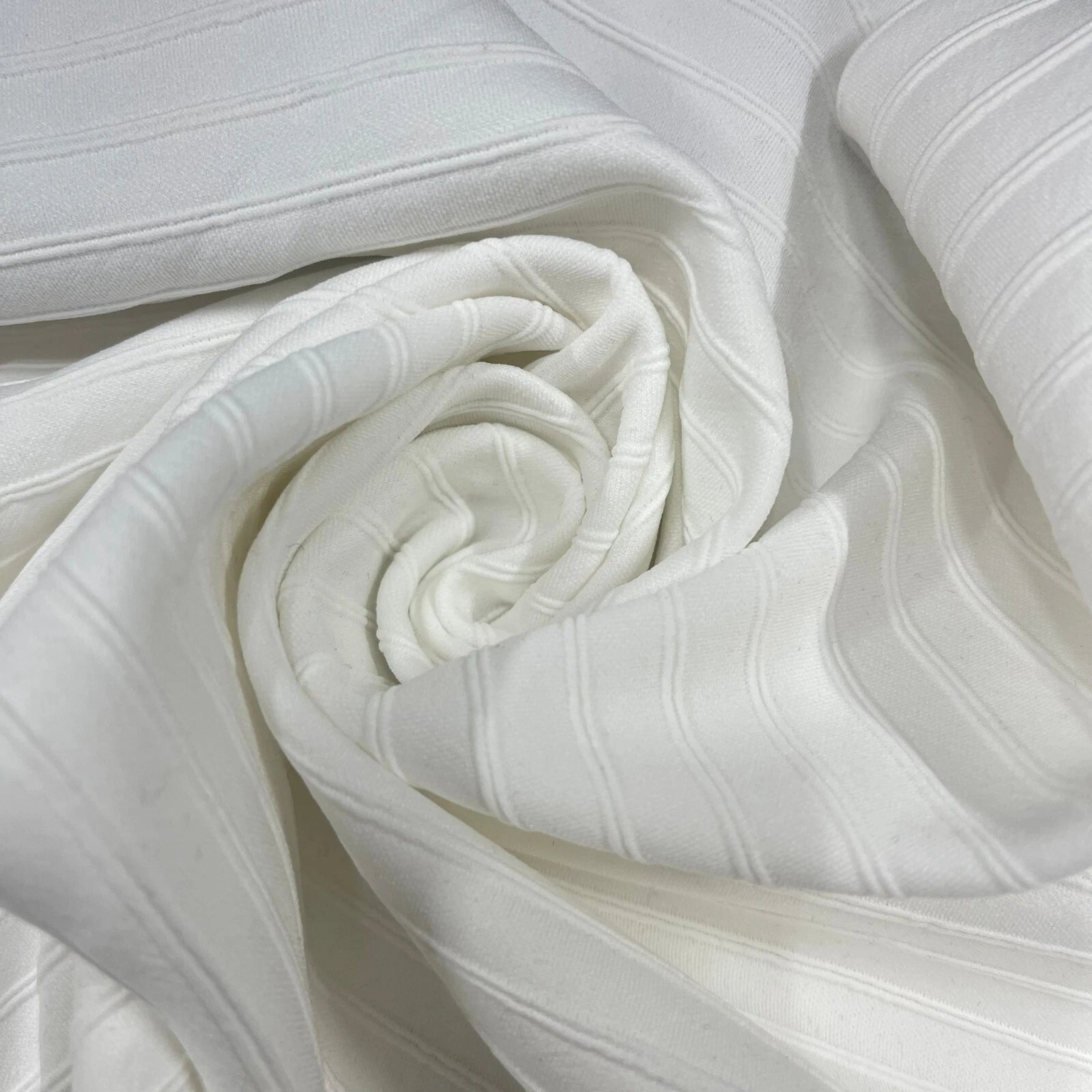 Plain & Printed Ribbed / Waffle Stretch Jersey Fabric | 58