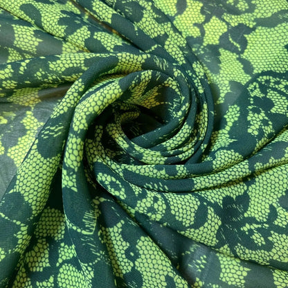 Floral, Animal & Paisley Printed Fabric | 58" (147cm) Wide Georgette, Chiffon & Crepe Dressmaking Material – Sold by the Metre