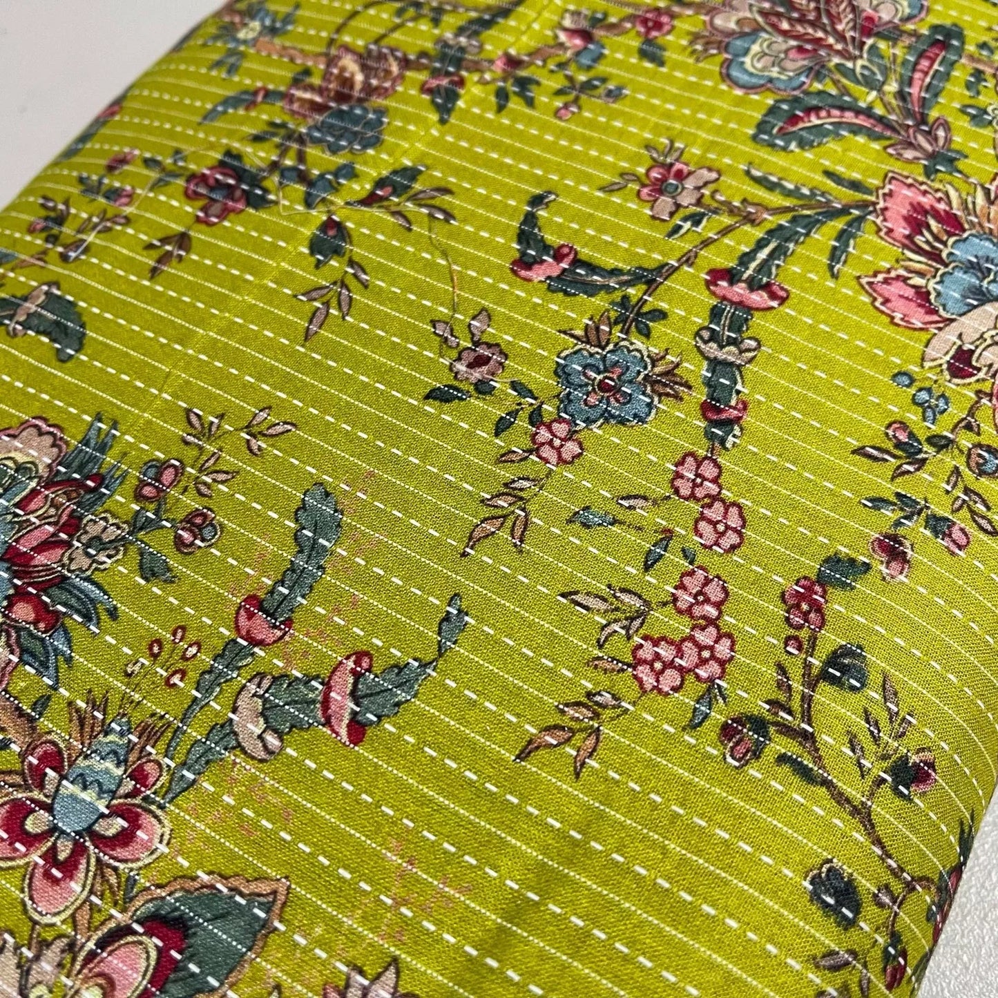 Kantha Batik Cotton Fabric | 44" (112cm) Wide Craft, Dressmaking & Blind Curtain Material – Sold by the Meter