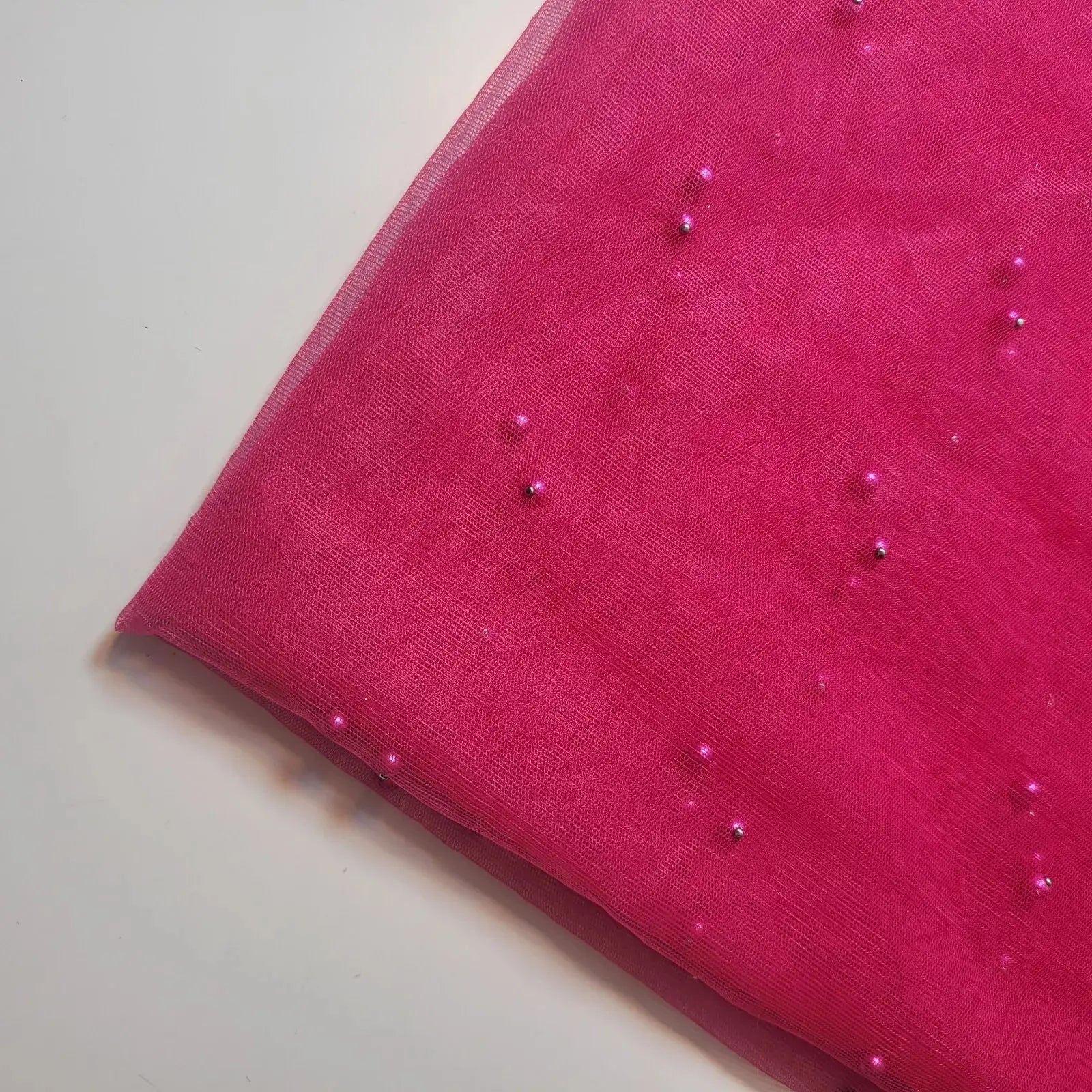 Tulle Beaded Pearl Lace Net Fabric | 58