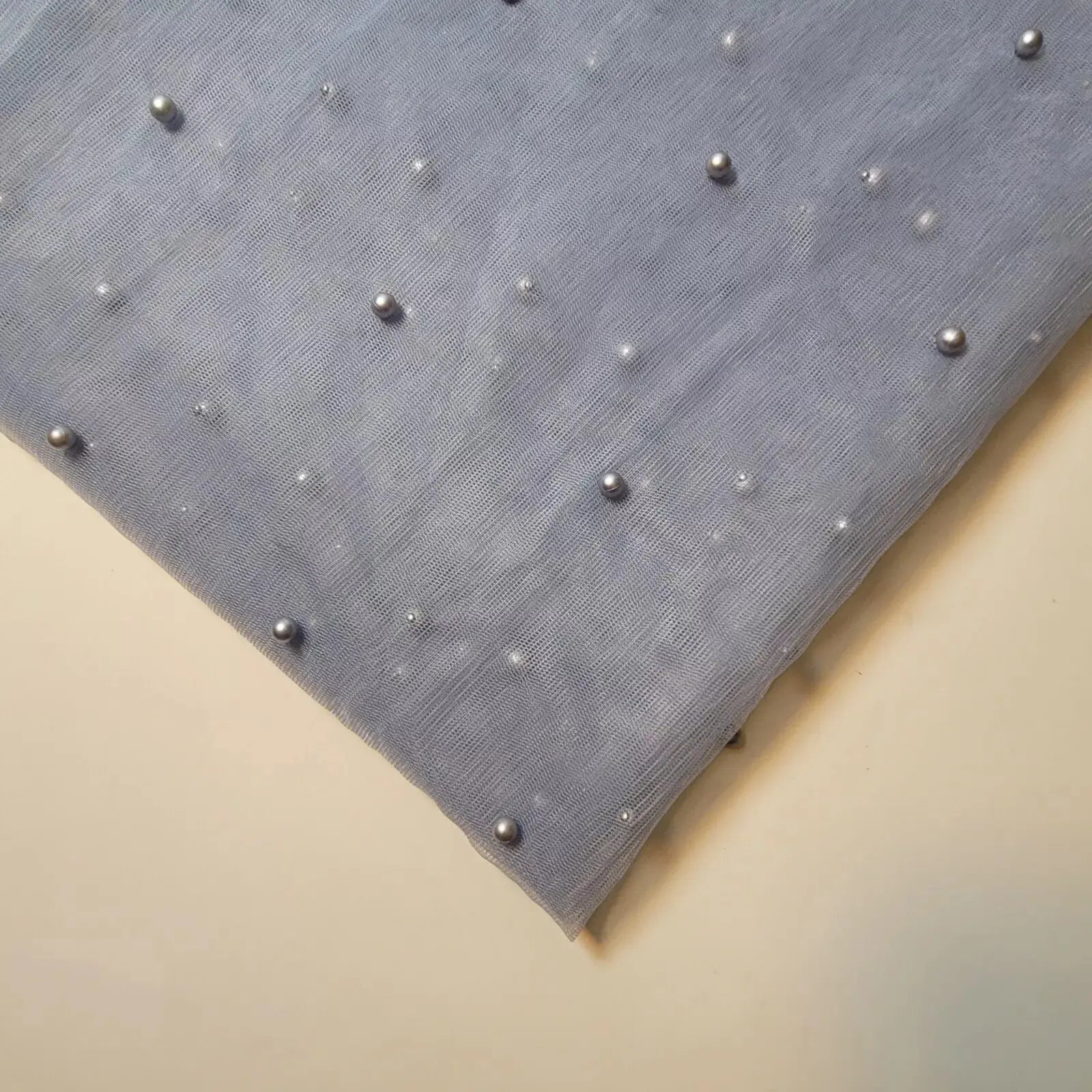 Tulle Beaded Pearl Lace Net Fabric | 58