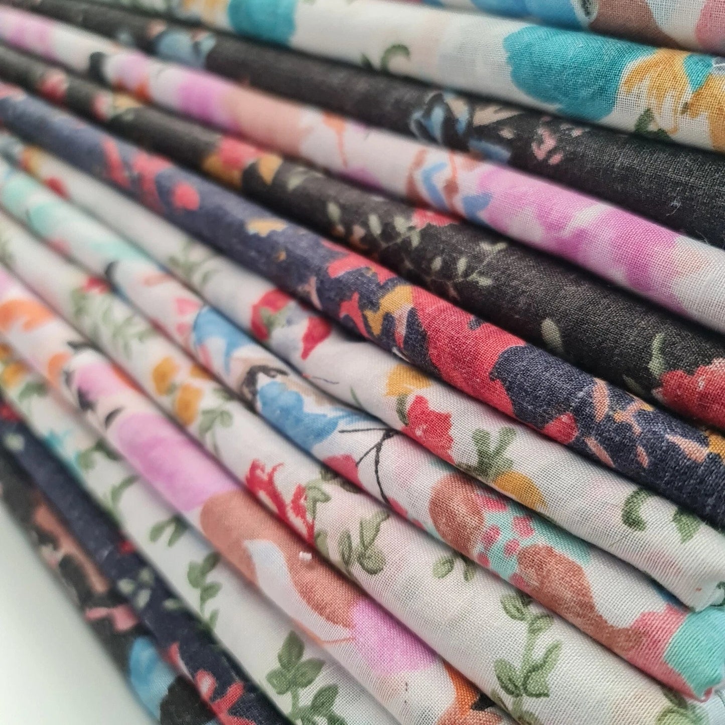 100% Cotton Vintage Floral Japanese Print Fabric | 58" (147cm) Wide Soft Dressmaking, Sarong & Draping Material – Sold by the Metre