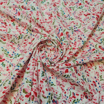 100% Cotton Printed Fabric | Leopard, Ditsy, Vintage, Polka & Rose Floral Designs – 44" (112cm) Wide Soft Dressmaking & Craft Material – Sold by the Metre  Spring Petal Confetti