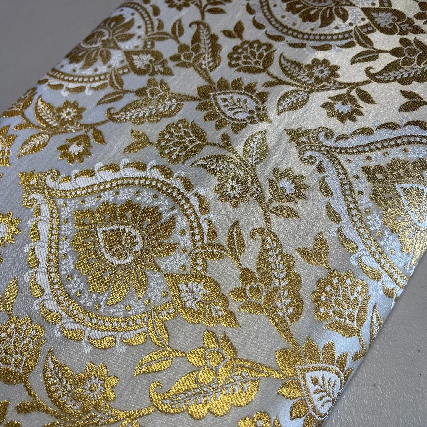 Metallic Floral Weave Brocade Fabric – 112cm (44") Wide – Dress, Craft & Costume Material – Sold by the Meter