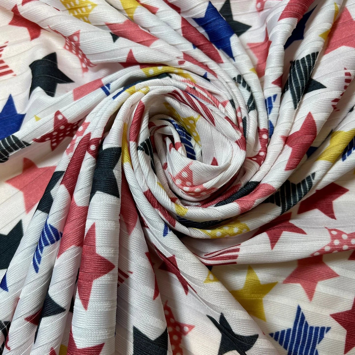 Plain & Printed Ribbed / Waffle Stretch Jersey Fabric | 58" (147cm) Wide Viscose Polyester Spandex 4-Way Stretch Dress & Craft Material – Sold by the Metre