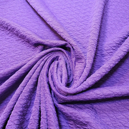 Plain & Printed Ribbed / Waffle Stretch Jersey Fabric | 58" (147cm) Wide Viscose Polyester Spandex 4-Way Stretch Dress & Craft Material – Sold by the Metre