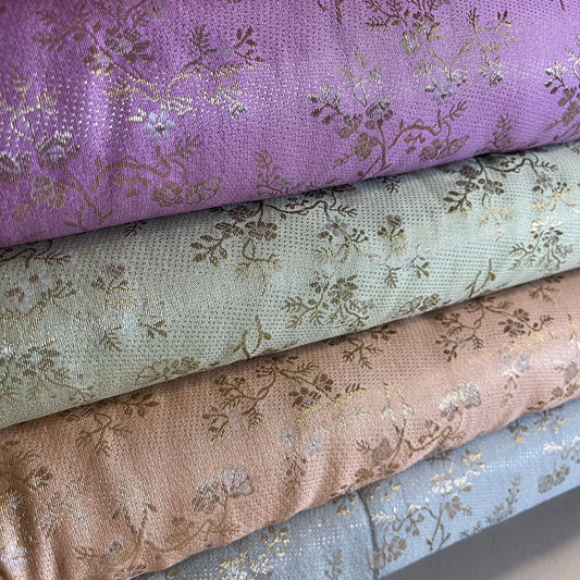 Metallic Floral Blossom Brocade Fabric – 112cm (44") Wide – Dress, Craft & Costume Material – Sold by the Meter
