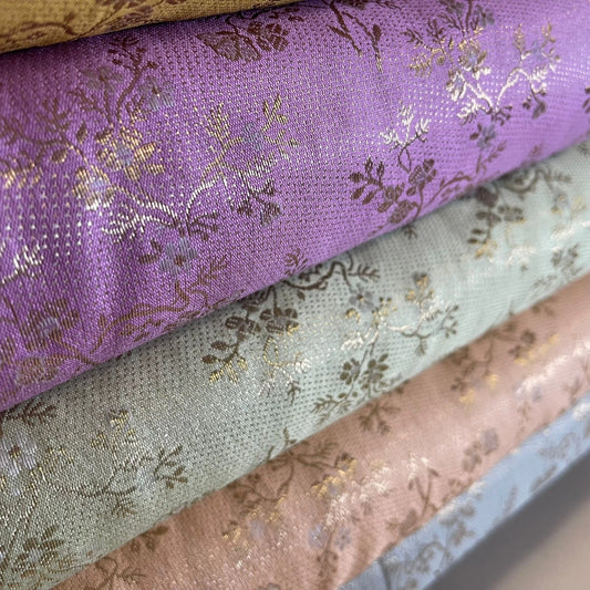 Metallic Floral Blossom Brocade Fabric – 112cm (44") Wide – Dress, Craft & Costume Material – Sold by the Meter