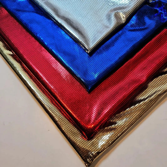 Metallic Tricot Lamé Fabric | 58" (147cm) Wide Shiny Stretch Dress, Craft, Dancewear & Christmas Costume Material – Sold by the Metre