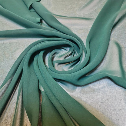 Chiffon Sheer Plain Soft Polyester Fabric – 44" Wide for Wedding, Dress & Craft – 30m Bolt/Roll  Bottle Green (S)
