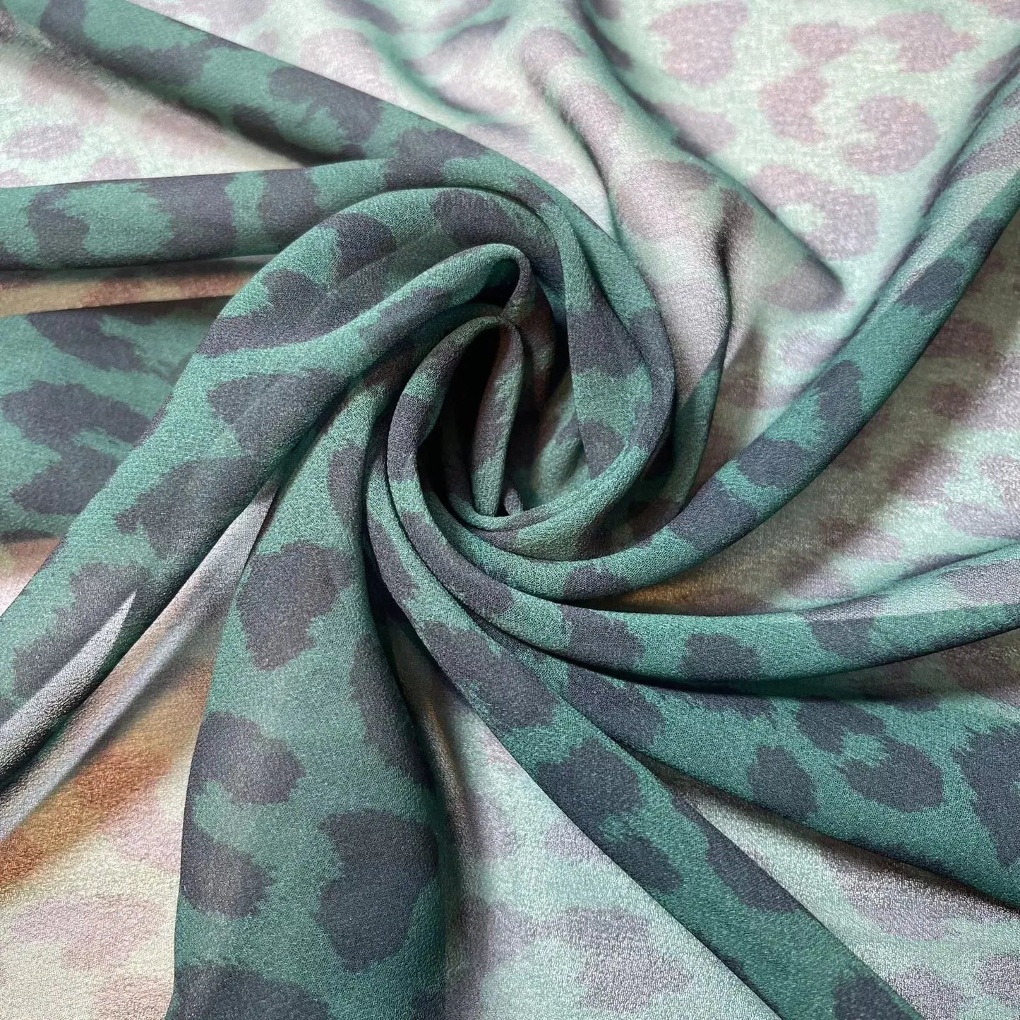 Floral Printed Polyester Georgette & Sheer Chiffon Fabric | 44" (112cm) Wide Lightweight Summer Dressmaking Material – Sold by the Metre