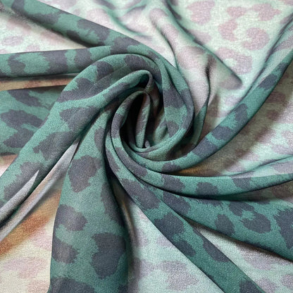 Floral Printed Polyester Georgette & Sheer Chiffon Fabric | 44" (112cm) Wide Lightweight Summer Dressmaking Material – Sold by the Metre