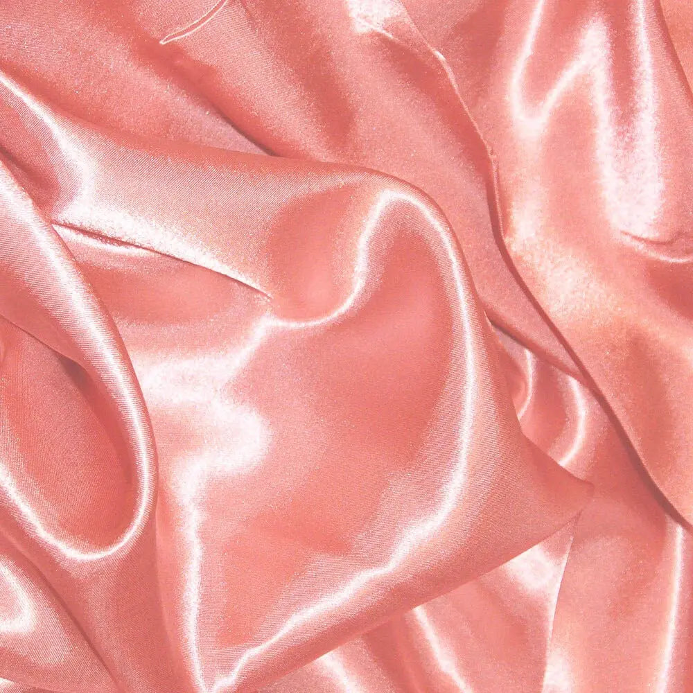 Poly Silk Satin Fabric – Luxury Plain 58" (147cm) Wide Shiny Dressmaking & Wedding Fabric by the Metre